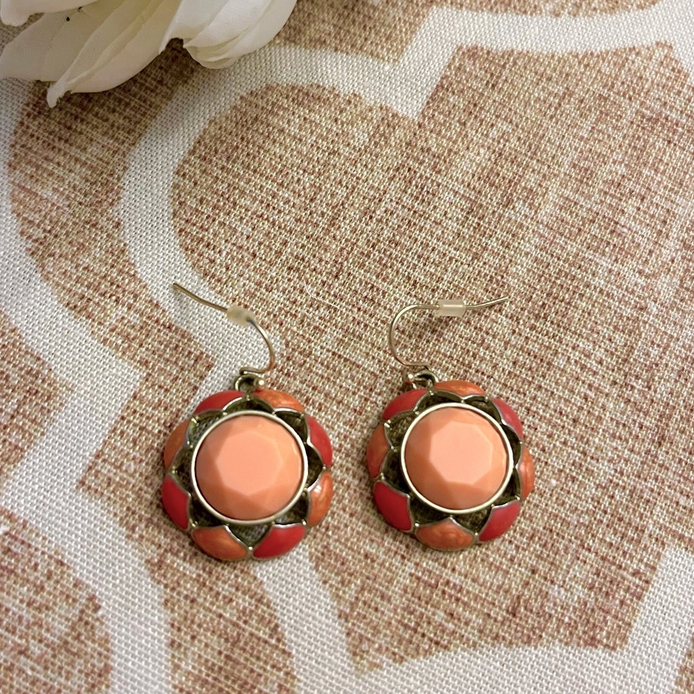 Orange and Red Earrings